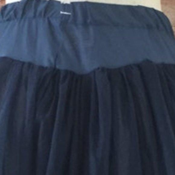 Gorgeous Vintage Navy Blue Soft Nylon Semi-Sheer Crinoline Petticoat - S/M - Picture 6 of 10